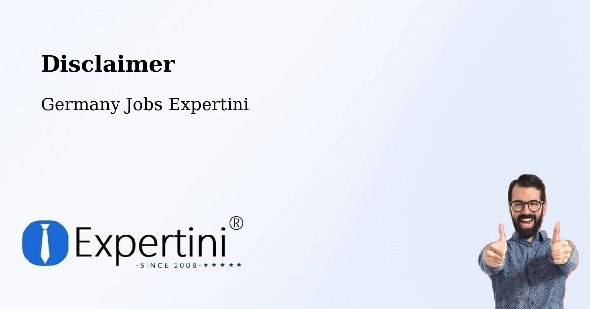 Disclaimer – Worms - Germany Jobs Expertini