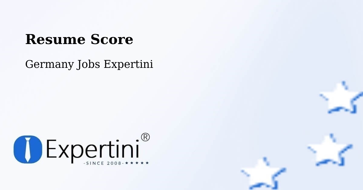 Resume Score & Job Description Match Tool – Worms - Germany Jobs Expertini